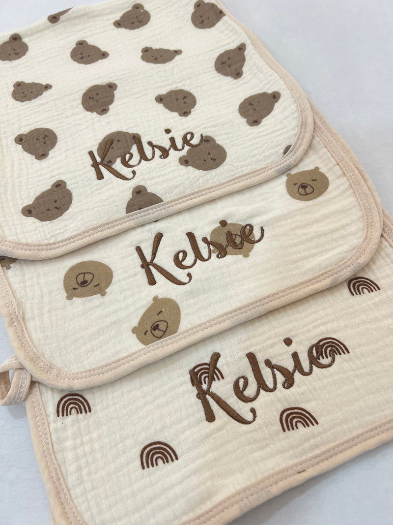 Muslin Burp Cloth- 3 pcs set