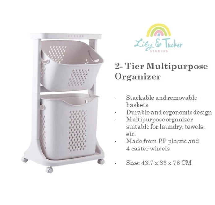 Multipurpose Organizer with wheels by LTS (2 Tier OR 3 Tier)