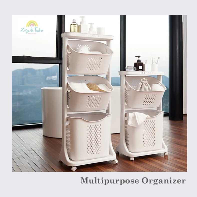 Multipurpose Organizer with wheels by LTS (2 Tier OR 3 Tier)