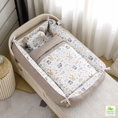 (FOR PREORDER: 2nd week of March ) Reversible 3pc Babynest- Into the Forest